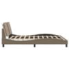 vidaXL Bettgestell ohne Matratze "Zadar" Cappuccino-Braun 180x200 cm Kunstleder