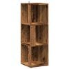 vidaXL Eckregal Altholz-Optik 33x33x100 cm Holzwerkstoff