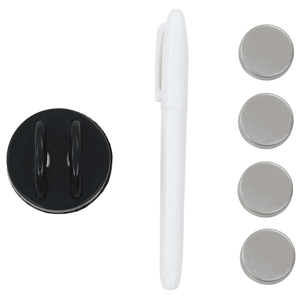 vidaXL Magnettafel Wandmontage Glas 80 x 60 cm