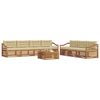 vidaXL Outdoor-Sofagarnitur mit Kissen 8 pcs Natur und Beige