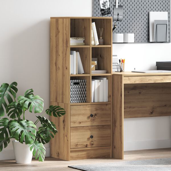vidaXL Highboard mit Schubladen Artisan-Eiche 45,5 x 34 x 127 cm