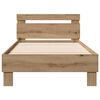 vidaXL Bettrahmen Artisan-Eiche 193 x 95 x 88 cm Holzwerkstoff