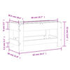 vidaXL Gartenhocker 62x30x32 cm Massivholz Kiefer