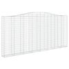 vidaXL Gabionen mit Hochbogen 5 Stk. 400x30x180/200cm Verzinktes Eisen