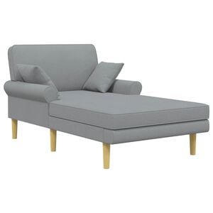 vidaXL Chaiselongue Hellgrau Stoff