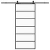 vidaXL Schiebet&uuml;r mit Beschlag Schwarz 90x205 cm ESG-Glas