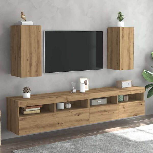 vidaXL TV-Schr&auml;nke 2 Stk. Artisan-Eiche 30,5x30x60 cm Holzwerkstoff