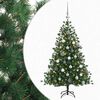 vidaXL K&uuml;nstlicher Weihnachtsbaum mit Weihnachtskugel 120 cm 150 LEDs