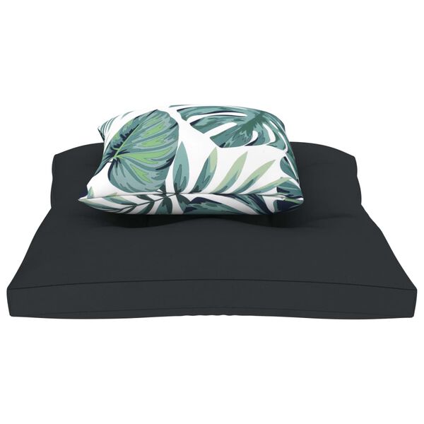 vidaXL Palettenkissen 2 Stk. Anthrazit Stoff