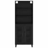 vidaXL Highboard Schwarz Eichen-Optik 69,5 x 34 x 180 cm Holzwerkstoff