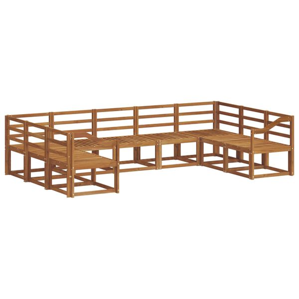 vidaXL Outdoor-Sofagarnitur 9 pcs Natur Massivholz Akazie
