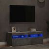 vidaXL TV-Schr&auml;nke LED-Leuchten 2 Stk. Betongrau 60x35x40 cm