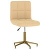 vidaXL Esszimmerst&uuml;hle 2 Stk. Drehbar Creme Samt