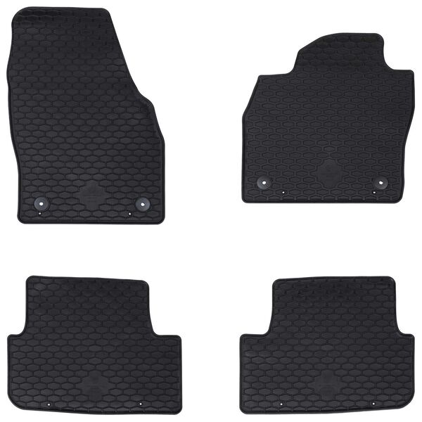 vidaXL Autofu&szlig;matte 4 pcs Schwarz Gummi