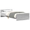 vidaXL Bettgestell mit Kopfteil Grau Sonoma 80 x 200 cm Holzwerkstoff