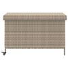 vidaXL Gartentruhe mit Rollen Hellgrau 110x55x73 cm Poly Rattan