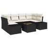 vidaXL Sofa Set 7 stk. Schwarz [Synthetisch]: Poly Rattan