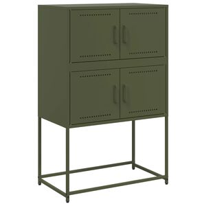 vidaXL Sideboard Olivgr&uuml;n 68,5x38,5x107 cm Stahl
