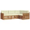 vidaXL Outdoor-Sofagarnitur mit Kissen 4 pcs Natur und Creme