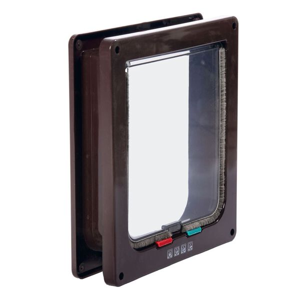 Karlie Katzenklappe Porta 4-Wege-Verschluss 23,5x5x25,2 cm Braun