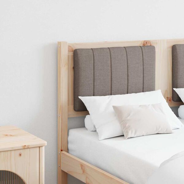 vidaXL Gepolstertes Kopfteil Braun 120 cm Massives Kiefernholz