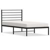 vidaXL Bettgestell mit Kopfteil Metall Schwarz 100x190 cm
