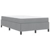 vidaXL Boxspringbett Hellgrau 120 x 200 cm Stoff