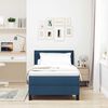 vidaXL Boxspringbett mit Matratze mit Kopfteil Blau 100 x 200 cm Stoff