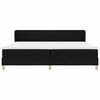 vidaXL Boxspringbett mit Matratze Schwarz 200 x 200 cm Stoff