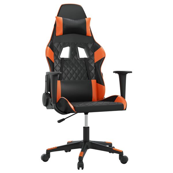 vidaXL Gaming-Stuhl Schwarz und Orange Kunstleder