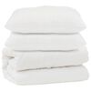 vidaXL Bettdecke mit Kissen 3 pcs Wei&szlig; Mikrofaser