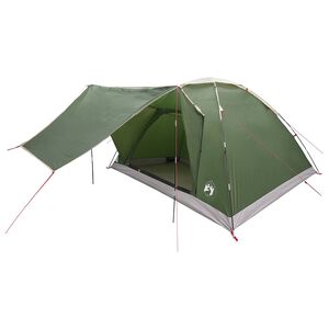 vidaXL Campingzelt 6 Personen Gr&uuml;n Polyester und Stahl