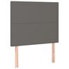 vidaXL Bettgestell mit Kopfteil Grau 100x200 cm Kunstleder