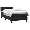 vidaXL Boxspringbett mit Matratze Schwarz 100x220 cm Samt