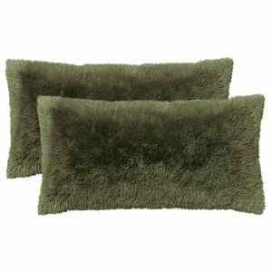 vidaXL Kissen mit Kissen HEERLEN 2 Stk. Gr&uuml;n PV Fleece