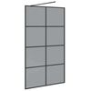 vidaXL Walk-in Duschwand Schwarz 115 x 195 cm Geh&auml;rtetes Glas