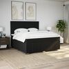 vidaXL Boxspringbett mit Matratze Schwarz 180x200 cm Stoff
