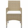 vidaXL 9-tlg. Garten-Essgruppe Beige