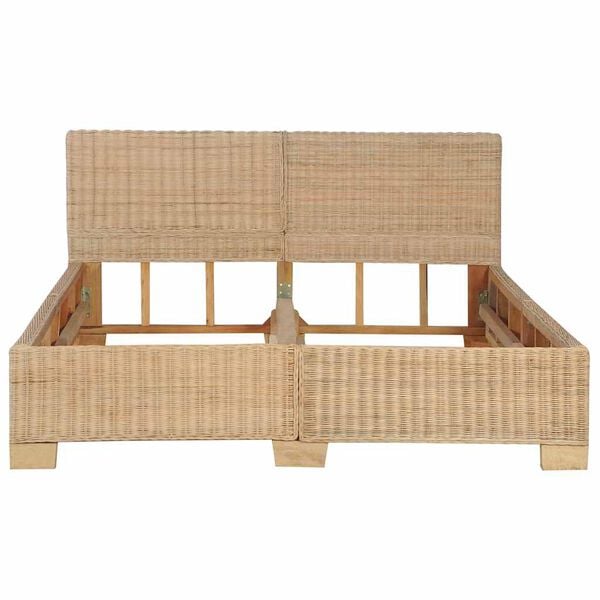 vidaXL Bettrahmen Rattan Handgeflochten 140x200 cm