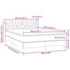 vidaXL Boxspringbett mit Matratze Rosa 160x210 cm Samt
