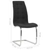 vidaXL Freischwinger 6 Stk. Schwarz Stoff