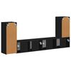 vidaXL TV-Schrankset 4 pcs Schwarz Holzwerkstoff
