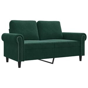 vidaXL 2-Sitzer-Sofa Dunkelgr&uuml;n 120 cm Samt