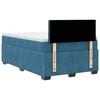vidaXL Boxspringbett mit Matratze Dunkelblau 120x200 cm Samt