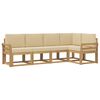 vidaXL Outdoor-Sofagarnitur 5 stk. Wei&szlig; und Beige