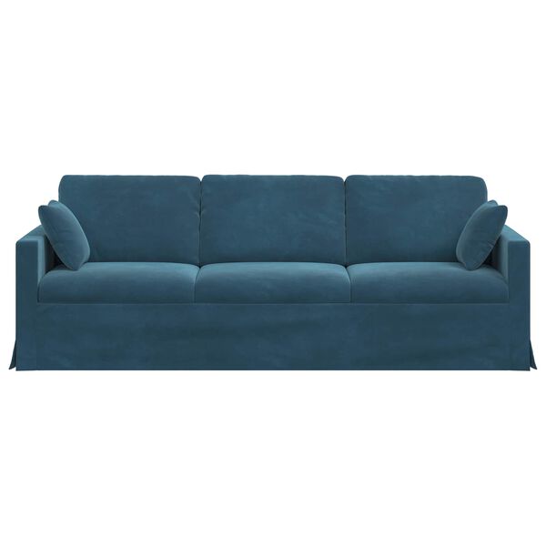 vidaXL Sofa Blau 228 x 78 x 80 cm Samt