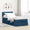 vidaXL Ottoman-Bett mit Matratze & LEDs Blau 80x200 cm Stoff