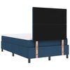 vidaXL Boxspringbett mit Matratze mit Kopfteil Blau 120 x 200 cm Stoff