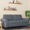 vidaXL 2-Sitzer-Sofa Dunkelgrau 140 cm Samt