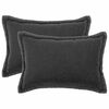 vidaXL Kissenbezug 2 stk. HOUTEN Dunkelgrau 50 x 75 cm Boucl&eacute;